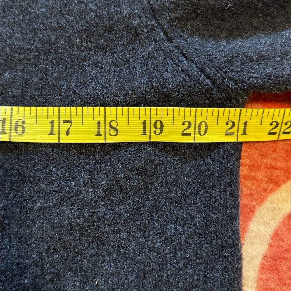 Enzo Mantovani Mens Chunky Henley Sweater Size Large Blue 100% Wool - Picture 6 of 7